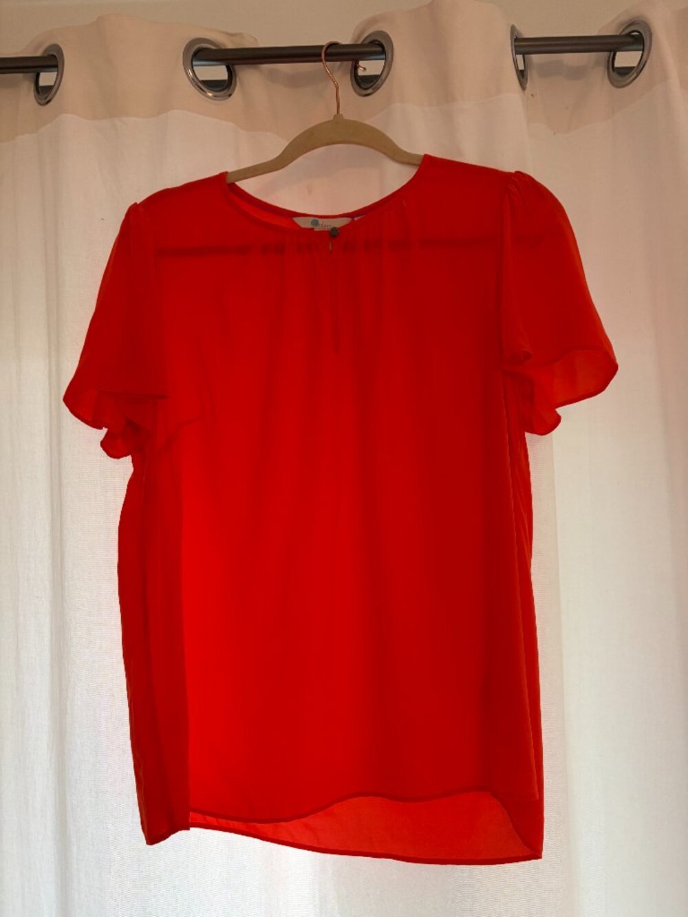 Coral/Orange Silk Boden Blouse